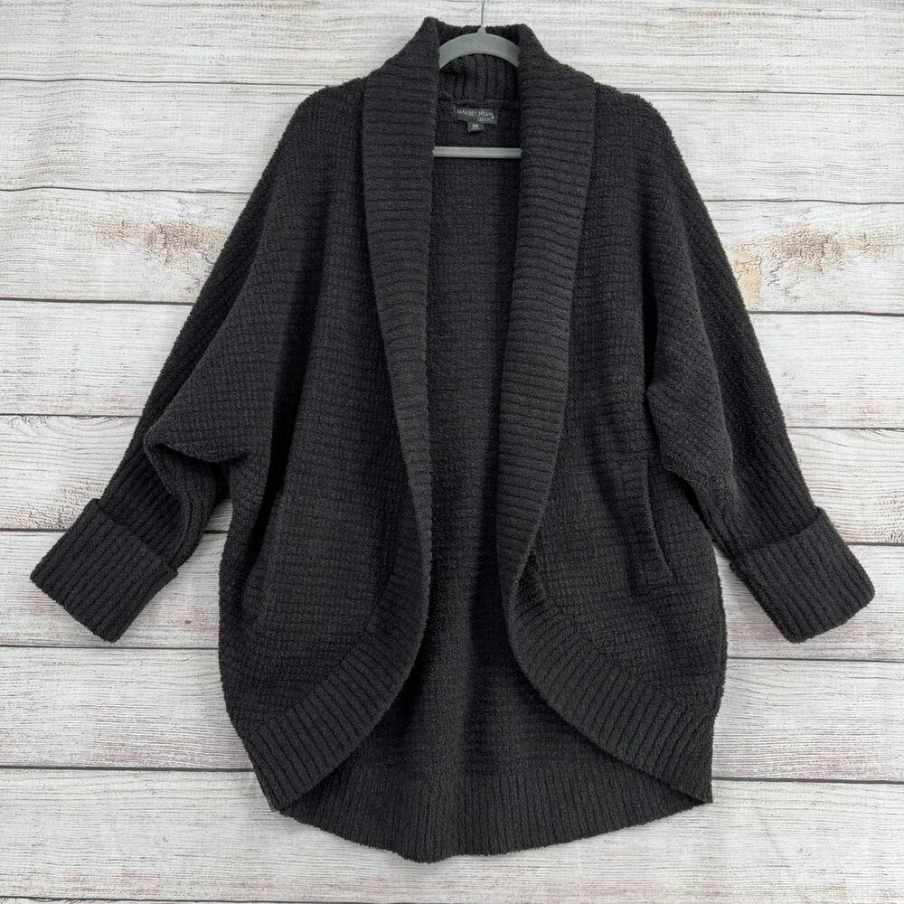 Barefoot‎ Dreams CozyChic Lite Open Front Cardigan Sweater Womens S/M Gray